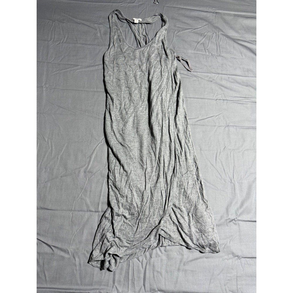 Gap Maxi Dress Women XS Grey Good Racerback‎ Crossover Tulip Hem Jersey Knit
